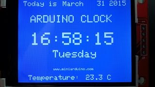 Arduino Digital Clock on DS3231 RTC and TFT 22 LCD DIY [upl. by Shirleen]