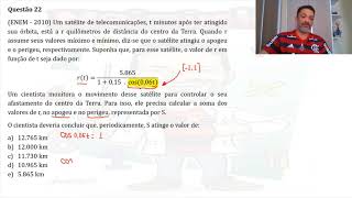 ENEM  2010 Um satélite de telecomunicações t minutos após ter atingido sua órbita está a r [upl. by Arayt]