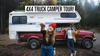 We Traded Our RV for a Vintage 4x4 Truck Camper 😍 FULL TOUR  Heading up to CANADA [upl. by Kristof188]