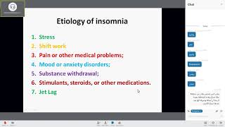 Applied Therapeutics II Lecture of Insomnia [upl. by Balliett]