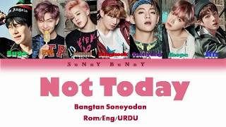 Urdu BTS Not Today Color Coded Lyrics EngRomURDU [upl. by Oshinski]