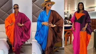 LATEST SATIN BOUBOU GOWN STYLESSILK KAFTAN DRESS DESIGN STYLES FOR WOMEN [upl. by Lleddaw]