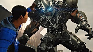 SpiderMan PS4  Miles vs Rhino EPIC Boss Fight Spiderman 2018 PS4 Pro [upl. by Theresita]