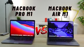 MacBook Air M1 vs MacBook Pro M1 full comparison in Hindi [upl. by Enayr]