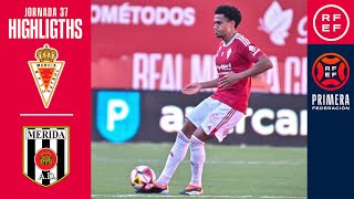 Resumen PrimeraFederación  Real Murcia CF 11 AD Mérida  Jornada 37 Grupo 2 [upl. by Aliak]