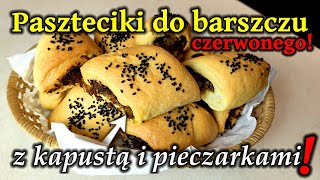 248 Przepis na PASZTECIKI z kapustą i pieczarkami do czerwonego barszczu Paszteciki na wigilię [upl. by Hanej658]