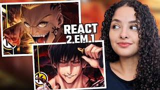 REACT Toji Fushiguro Jujutsu Kaisen Zero Energia South Terano Tokyo Revengers Cria do Rio Okabe [upl. by Etteluap]