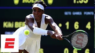 Venus Williams falls to Kiki Bertens in round of 32 at Wimbledon 2018  ESPN [upl. by Noskcaj]