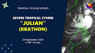 Press Briefing Severe Tropical Storm JulianPH KRATHON 1100 AM Update September 29 2024 Sunday [upl. by Teevens569]