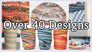 COLORED CLAY Pottery Compilation  Inspiration for Agateware Neriage Nerikomi and Marbled Ceramics [upl. by Aihpled]