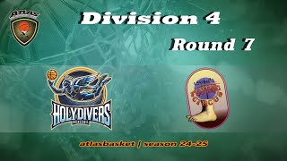 Atlasbasket  Div 4Round 7  HOLYDIVERS vs LFC [upl. by Akiemat]