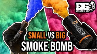 BIGGEST vs SMALLEST Smoke Bomb  Smoke Grenades  Enola Gaye full range [upl. by Fabiano]