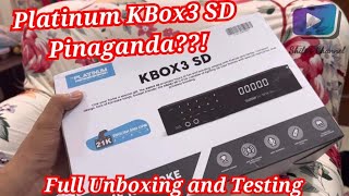 Platinum Kbox3 SD Full Unboxing and Testing [upl. by Roi]