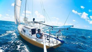 First Time Sailing The Ocean  Bar Crossing amp Learning to Sail My New Floating Tiny Home [upl. by Hammad]