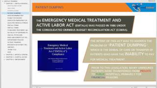 EMTALA  Emergency Medical and Treatment Act Training [upl. by Laram795]