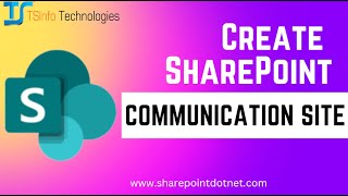 Create SharePoint Online communication site  How to build SharePoint Online communication site [upl. by Nail207]