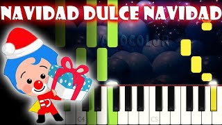 Navidad Dulce Navidad  Piano Cover  Tutorial  Karaoke [upl. by Nyleahcim]