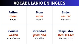 Vocabulario en inglés los miembros de la familia en inglés [upl. by Marguerie980]