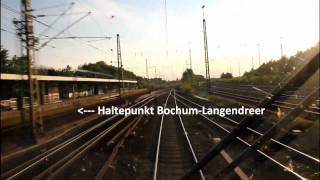 Ruhrpott aus Lokführersicht  Dortmund  Bochum  WanneEickel auf 1852  HD [upl. by Fernanda]