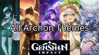 All Archon Themes  Genshin Impact [upl. by Sdlonyer390]