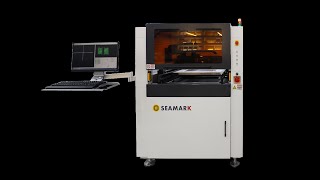 Seamark Stencil inspection machine ZM T100 working video English [upl. by Hahnke618]