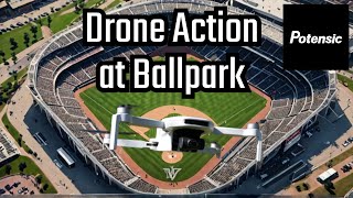 HighFlying Action Potensic Atom Drone Test Flight At The Ballpark [upl. by Pass]