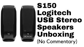 S150 Logitech USB Stereo Speakers Unboxing No Commentary [upl. by Christianna]