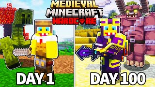 I Survived 100 Days In MEDIEVAL MINECRAFT Hardcore 1201 [upl. by Photina]