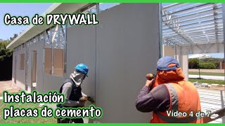 Cómo Instalar PLACAS de FIBROCEMENTO para una CASA de DRYWALL paso a paso tratamiento de juntas ❗ [upl. by Adnic]