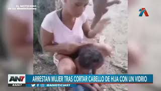 Autoridades arrestan a mujer tras cortar el cabello de hija con un vidrio [upl. by Robinia602]