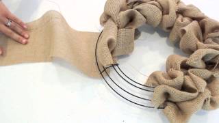 How to make a Burlap Wreath  2 Minute Tutorial [upl. by Areis976]