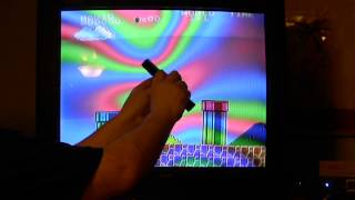 Manually deguassing a CRT monitor using neodymium magnet [upl. by Novek74]