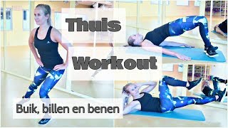 Thuis Workout Buik Billen en Benen [upl. by Yerffej951]