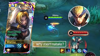 GOODBYE YU ZHONG  NATALIA ROAM WITH HIGH DAMAGE YOU DIDNT EXPECT  MLBB [upl. by Eibur]