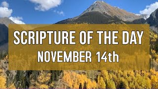 November 14th Scripture of the day [upl. by Nathanil]