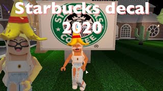 Starbucks decal ID code roblox bloxburg [upl. by Shaum306]