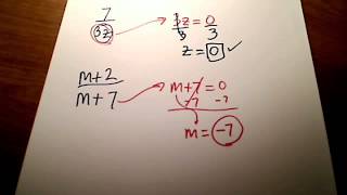 Find values of variable that make a fraction UNDEFINED [upl. by Names]