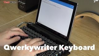 Qwerkywriter Bluetooth Typewriter Keyboard with Tablet Stand [upl. by Ormond217]