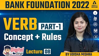 Verb Part 1 Concept  Rules  English by Udisha Mishra  Bank Foundation Classes 8 [upl. by Jb]