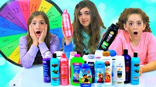 Mystery Wheel of Shampoo Slime Challenge [upl. by Templas]