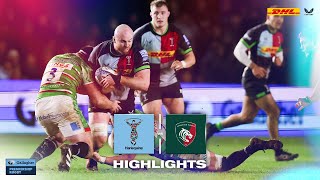 Premiership Highlights Last minute drama at The Stoop for Harlequins v Leicester Tigers [upl. by Eninahs]