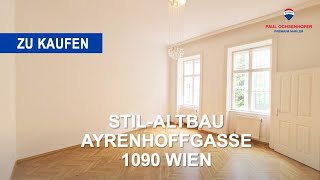 ZU KAUFEN Stilaltbau 1 Zimmer Eigentumswohnung 1090 Wien  Paul Ochsenhofer Immobilien [upl. by Eninnaej]