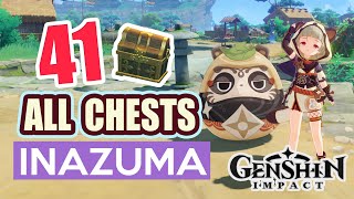 ALL CHESTS IN INAZUMA  Tatarasuna  COMPLETE GUIDE 10 【 Genshin Impact 】 [upl. by Rupert822]