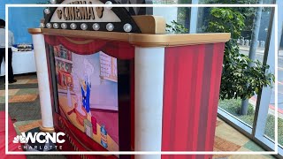 Walt Disney Company ESPN donate mobile movie theater to Charlotte hospital [upl. by Maryjo]