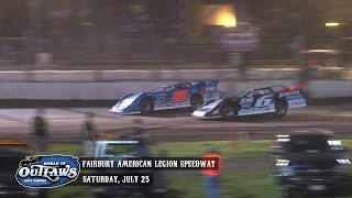 Highlights World of Outlaws Late Model Series Fairbury American Legion Speedway July 25th 2015 [upl. by Emmi]