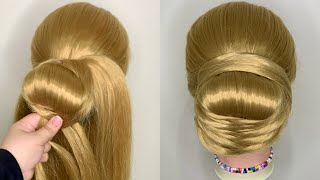 Easy Unique Hairstyle Secrets Every Lady Know Braided Bun Hairstyle Using Donut😍 Nour hairstyles76 [upl. by Ibbison738]