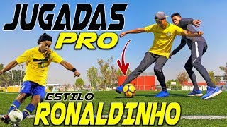 TOP 3 JUGADAS EFECTIVAS DE RONALDINHO para BURLAR a tu RIVAL en PARTIDOS DE FUTBOL ⚽️ REGATES 🔥 [upl. by Mabelle338]