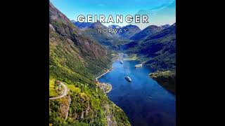 Geiranger Norway 4k Drone shorts [upl. by Akem]