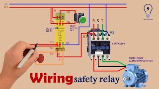 Wiring safety relay and emergency stop button  Câblage du relais de sécurité [upl. by Acisse]