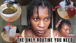 DO THIS ONCE A WEEK FOR MASSIVE HAIR GROWTH  WASHDAY ROUTINE ON 4C NATURAL HAIR [upl. by Ellekcir16]